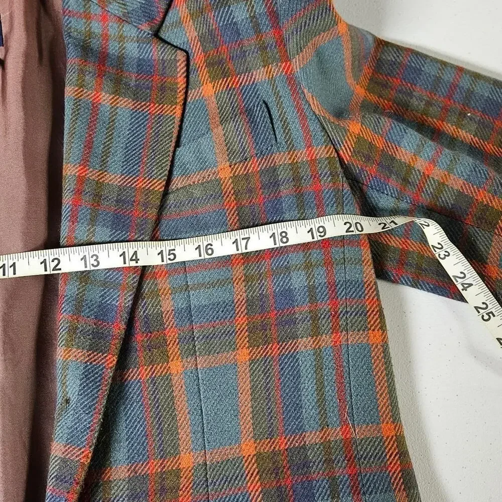 Vtg 80s gap plaid gap blazer large